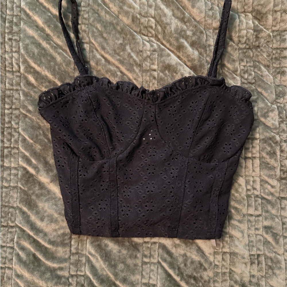 Tilly’s Black Eyelet Women's Top